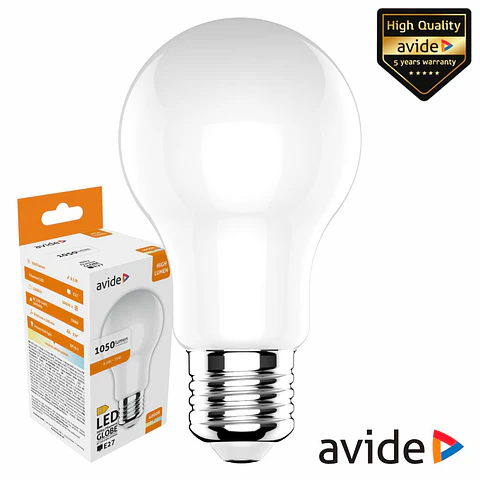 Lâmpada LED E27 Globo A60 8.5W 230V 4000K 1050lm AVIDE
