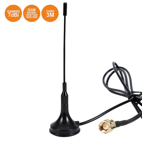ANTENA AMPLIFICADA 7DBI P/ GSM 900/1800MHZ