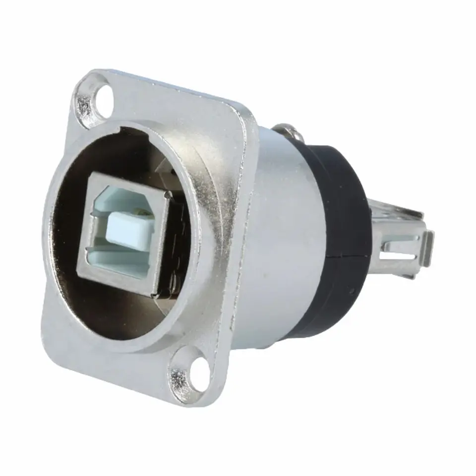 Ficha Adaptadora USB-A Fêmea p/ USB-B Fêmea Painel 1