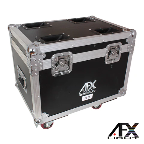 MALA TRANSPORTE DJ P/ 2MOVING HEAD SPOT60LED RODAS AFXLIGHT
