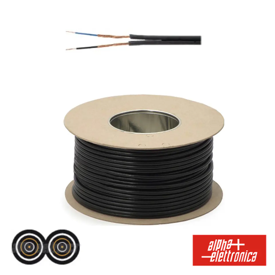 CABO ELETRONICA 2 CONDUTORES + 2 MALHAS 2x0.14 Dim 3x6.3 PRE 1