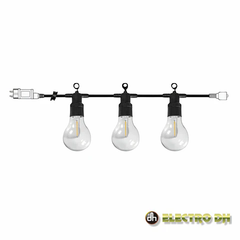 Grinalda 20 LEDs 3000K 9m IP44 EDH