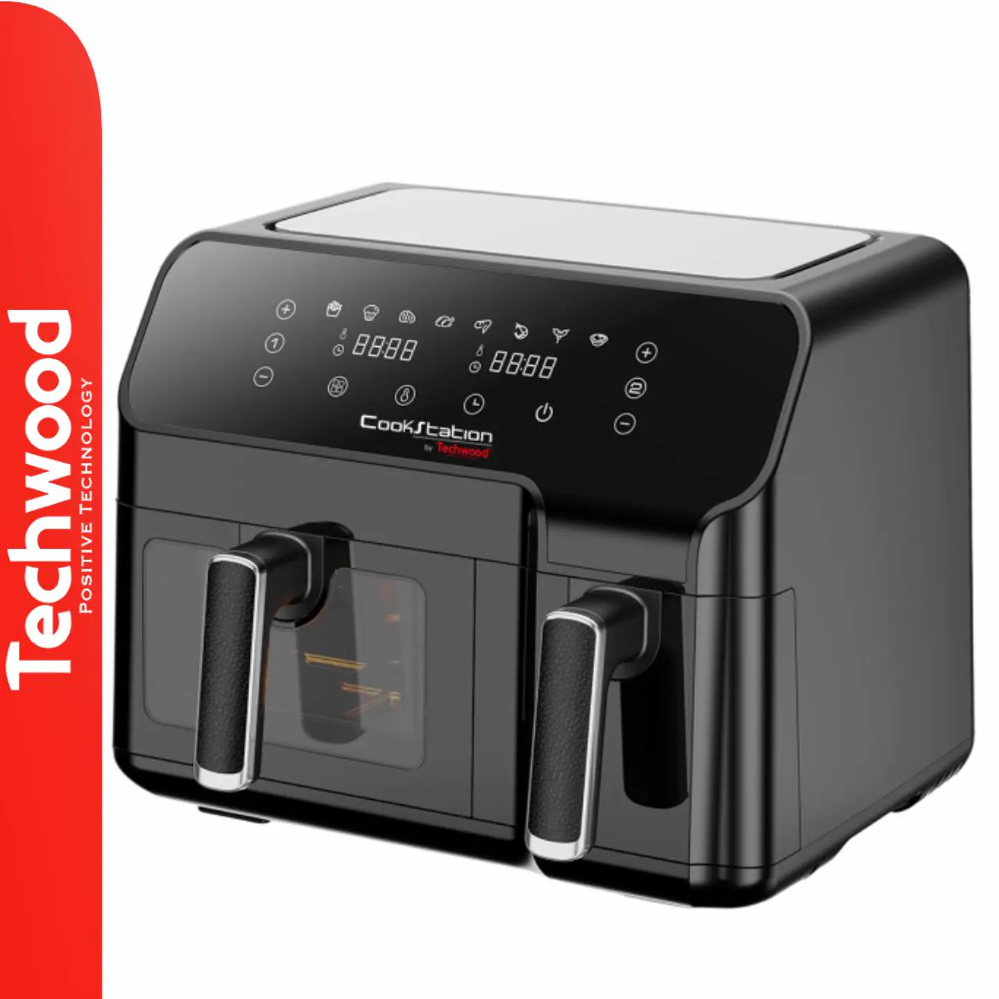 Fritadeira Elétrica Dupla S/ Óleo 2700W 8.8L~3KG TECHWOOD 1