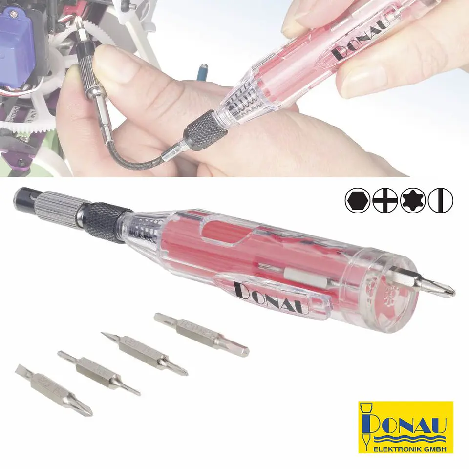CONJUNTO DE CHAVE C/ 6 MINI BITS REVERSÍVEIS DONAU 1