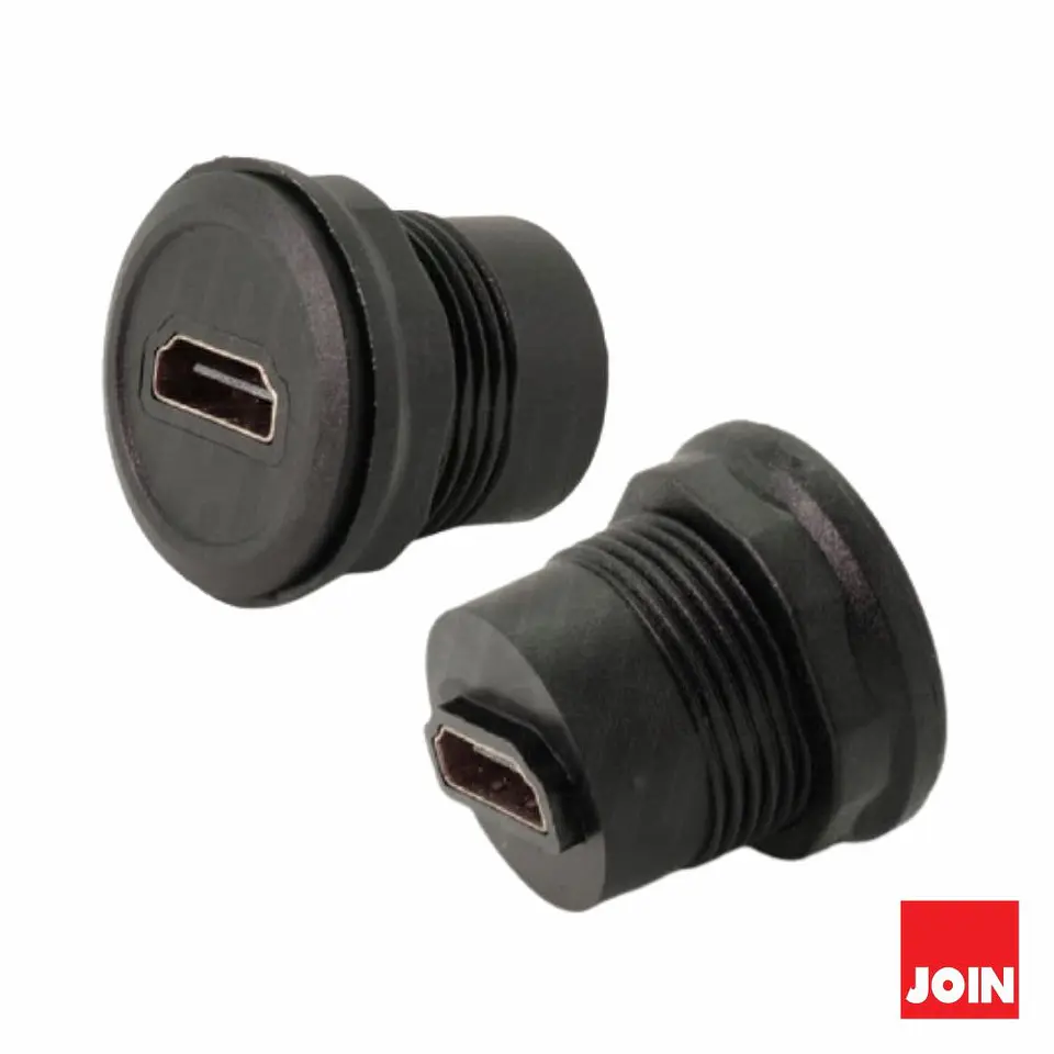 Ficha Adaptadora HDMI Fêmea / Fêmea painel Ø25cm JOIN 1