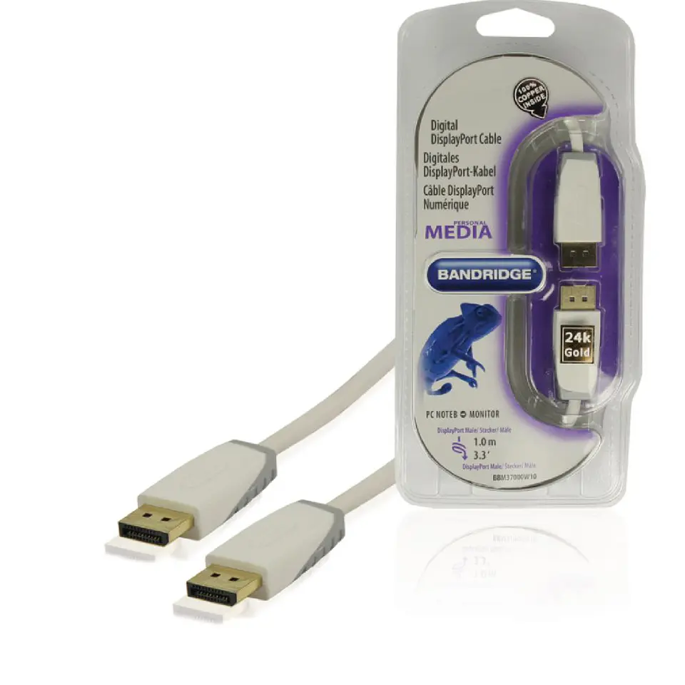 CABO DISPLAYPORT MACHO / MACHO PRETO 1M 1