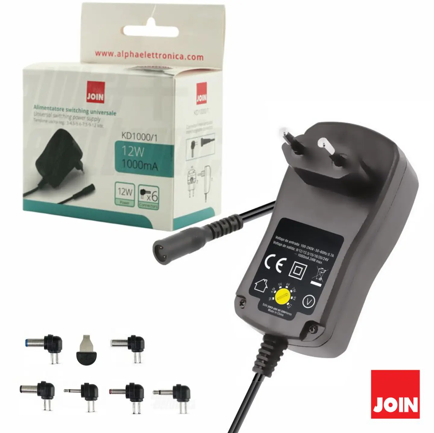 Alimentador Universal 3-12V 1A 12W JOIN 1