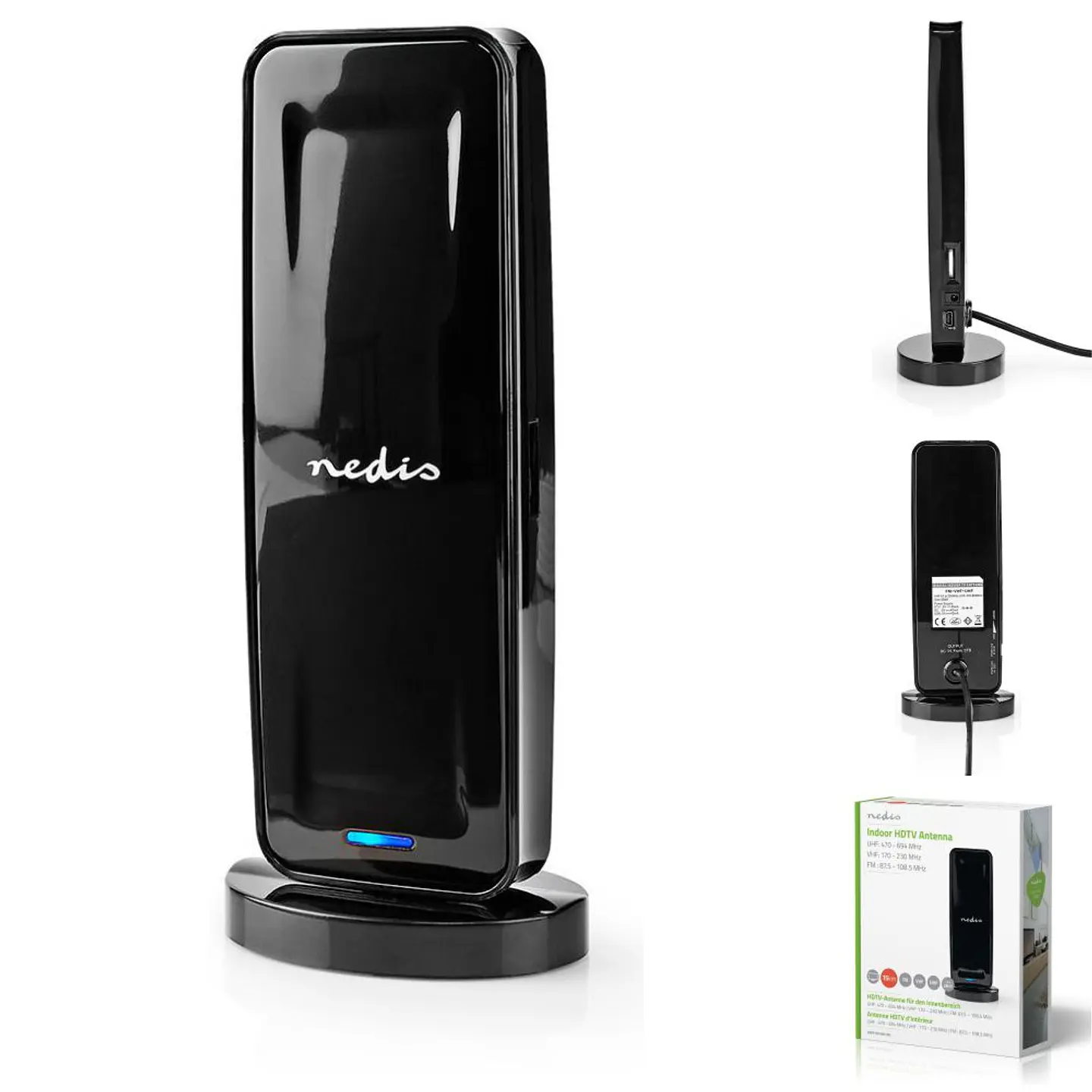 Antena Interior HDTV 0-15 km 26 dB FM/UHF/ NEDIS 1