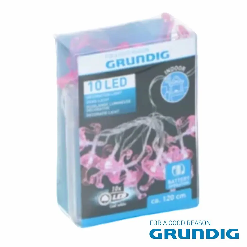 Luzes Decorativas Em Forma Flamingo C/ 10 LED GRUNDIG 1