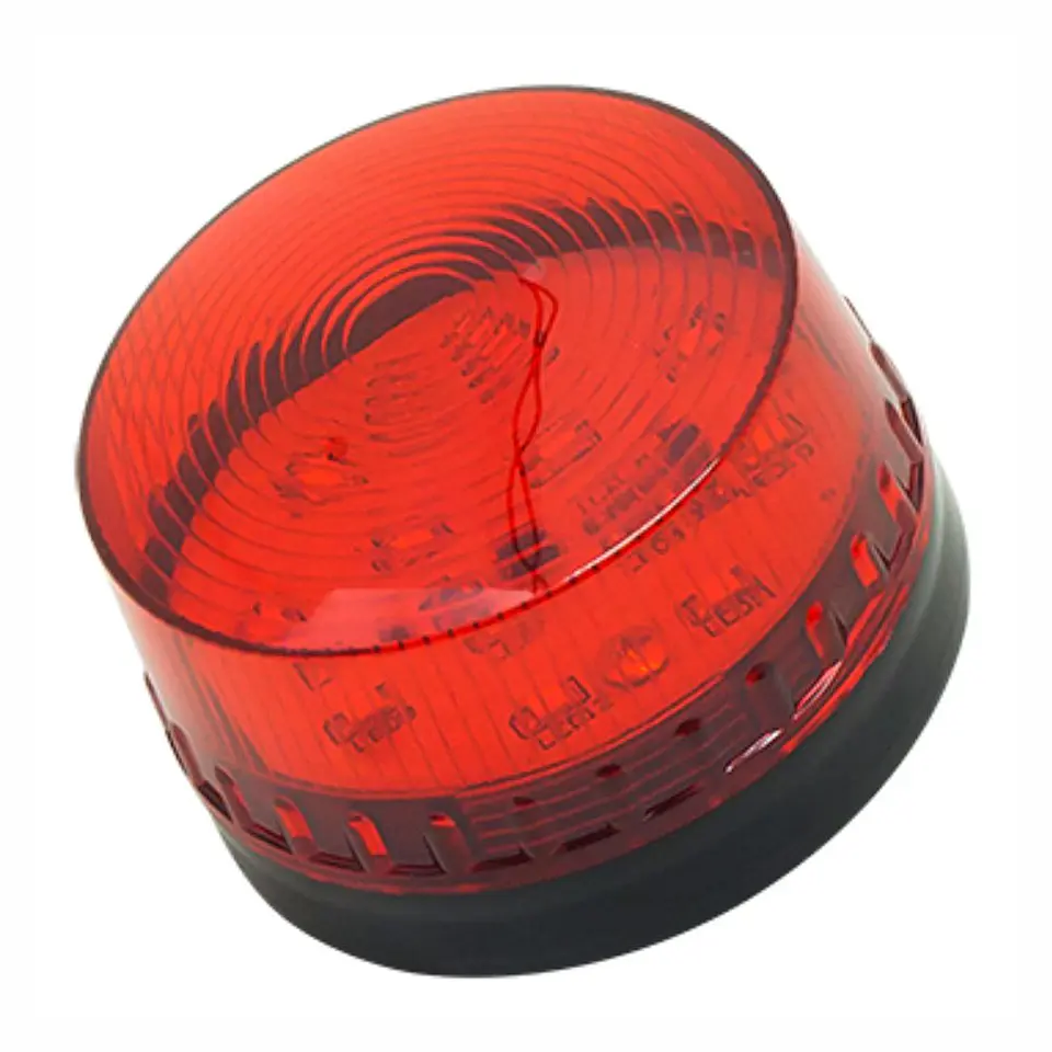 Sinalizador LED Intermitente Vermelho 12V Ø72.8x63mm 1