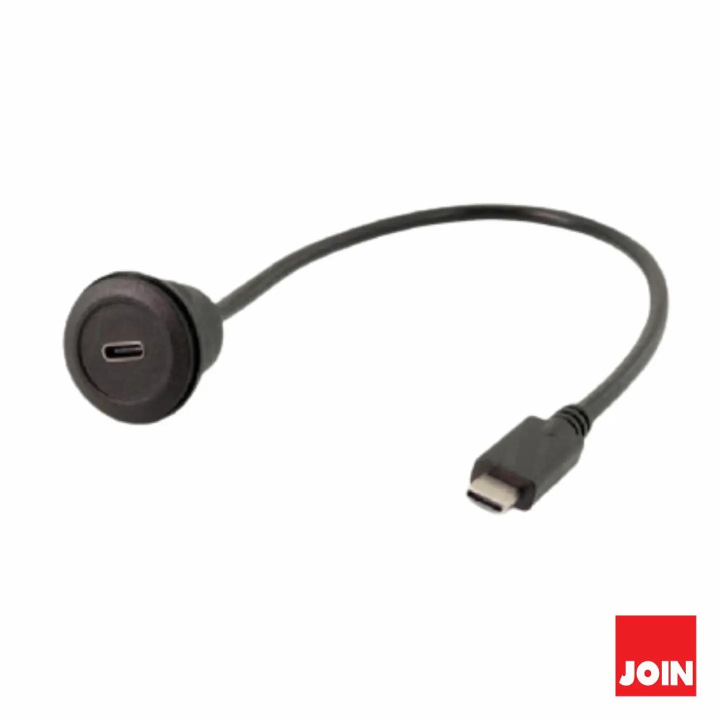 Cabo Adaptador USB-C Fêmea Painel / USB-C Macho 30cm JOIN 1