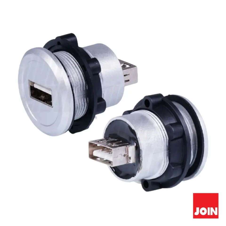 Ficha Adaptadora USB-A Fêmea / Fêmea Painel JOIN 1