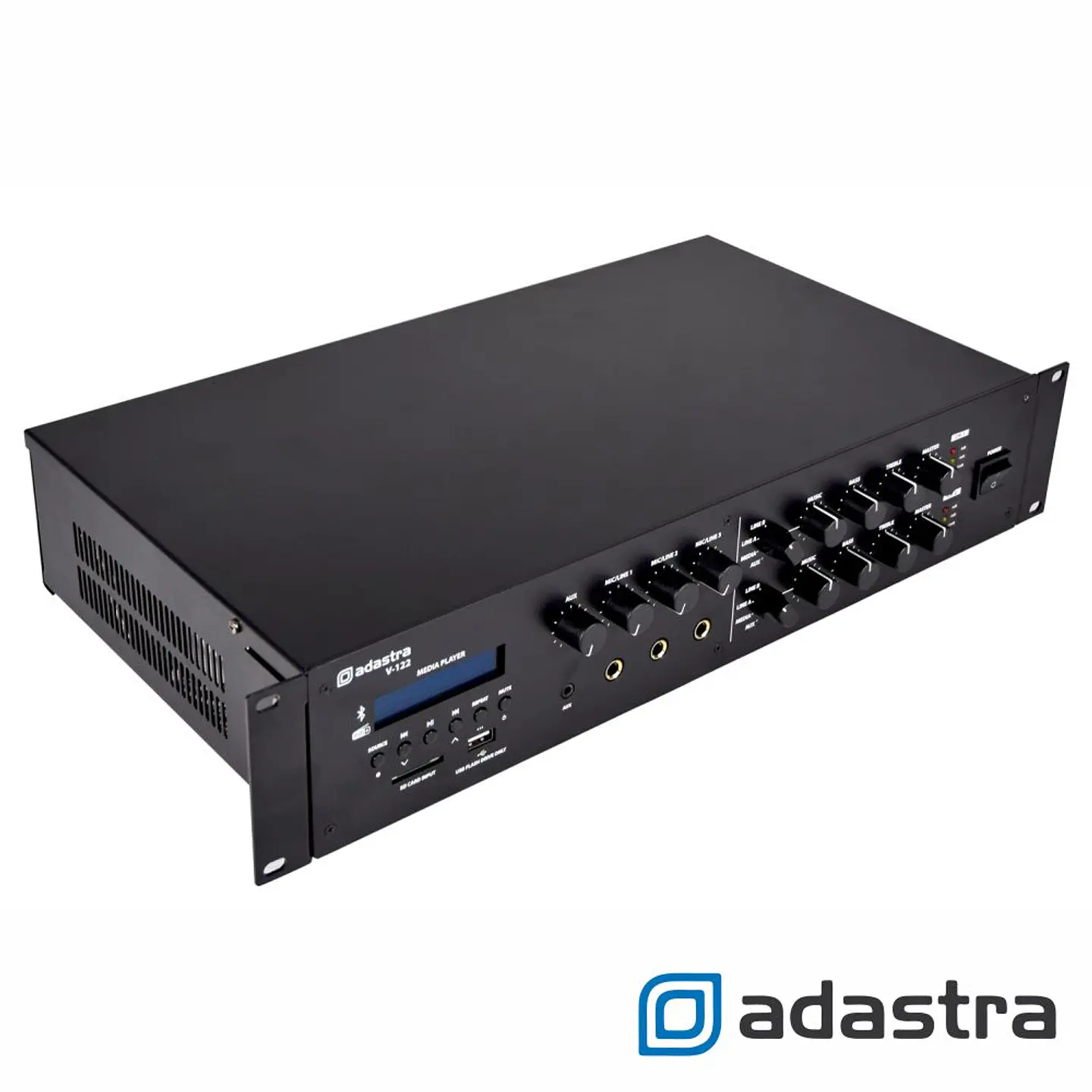 Amplificador 100V 2 Zonas 2x120W DAB/FM/BT/USB/SD ADASTRA 1