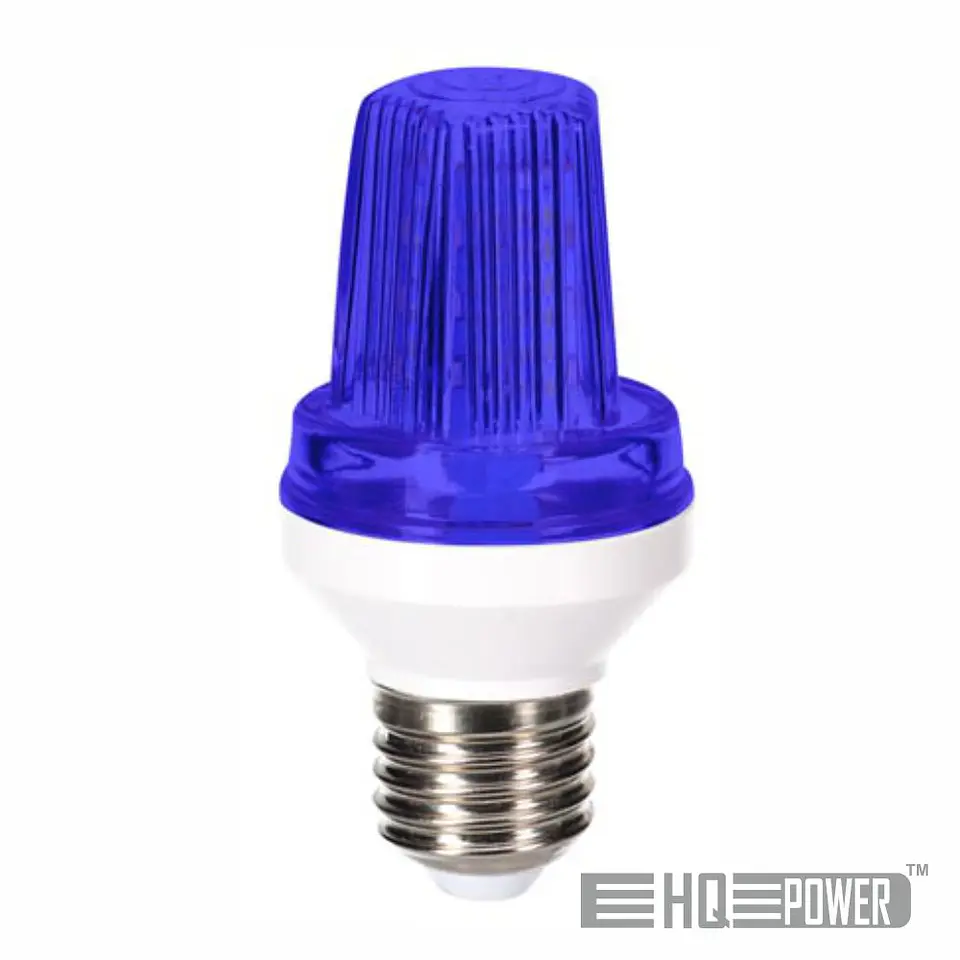 LÂMPADA ESTROBOSCÓPICA E27 LED 3W AZUL HQ POWER 1