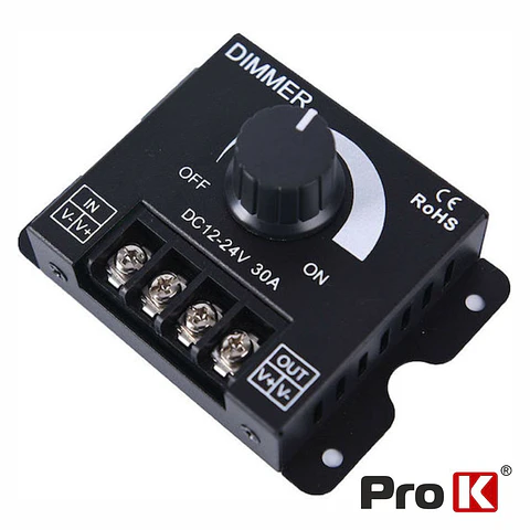 Regulador De Luz LED Dimmer 12-24V 30A PROK