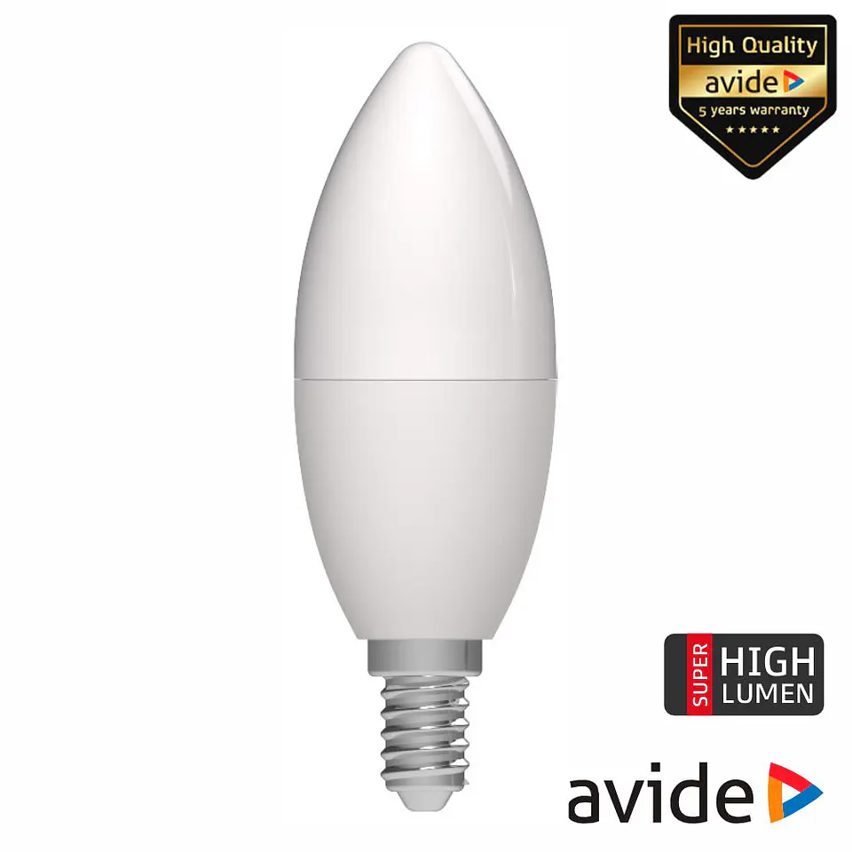 Lâmpada LED E14 Vela 2.9W 230V 3000K 470lm AVIDE 1