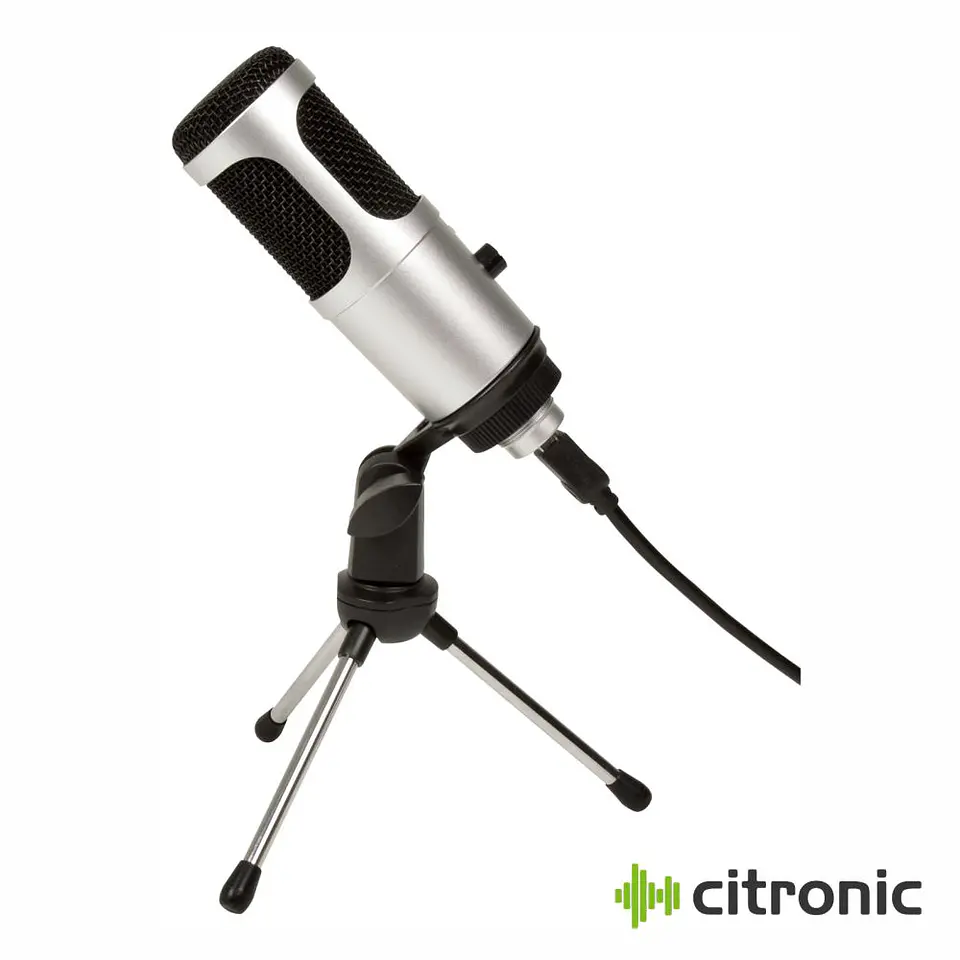 Microfone Condensador USB C/ Tripé 20Hz-20kHz CITRONIC 1