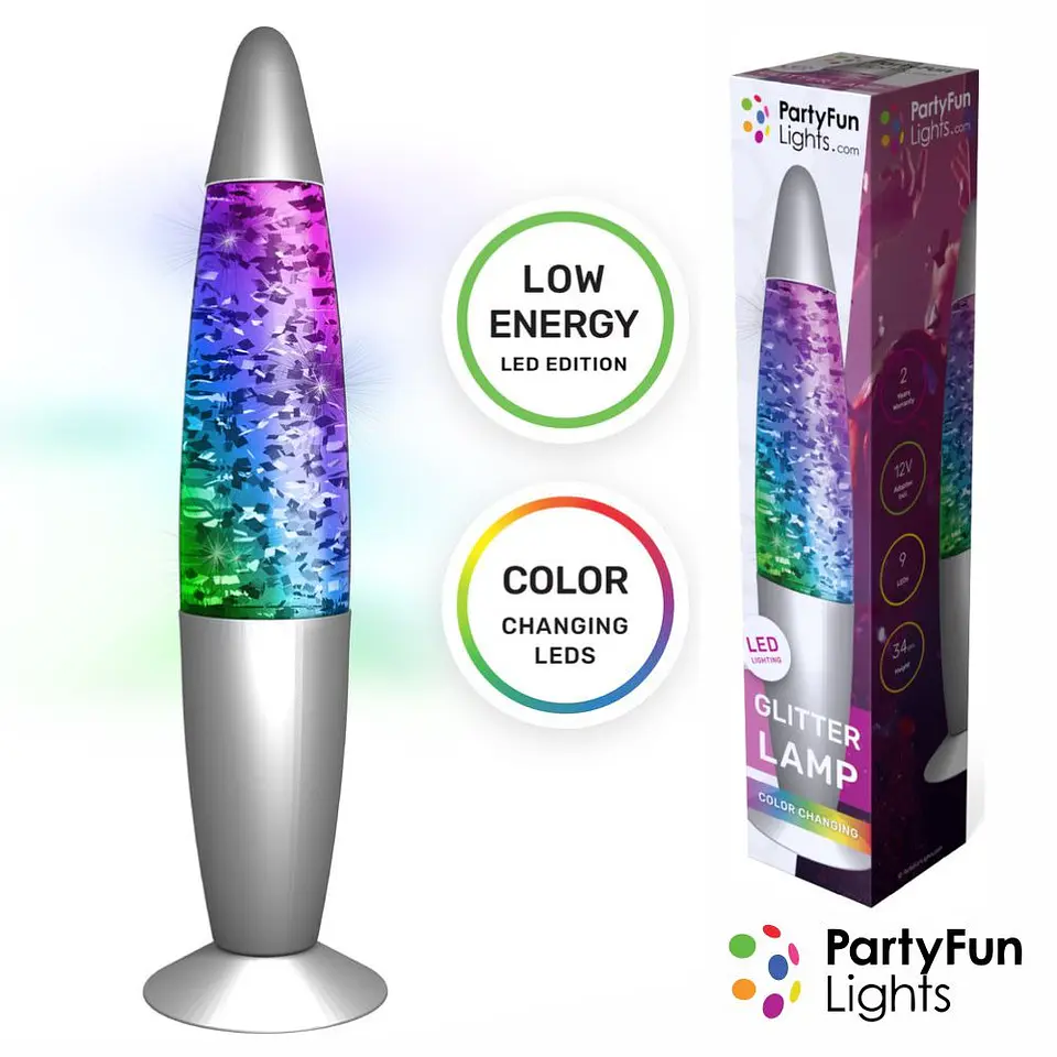 Candeeiro Decorativo de Glitter 12V PARTYFUN 1