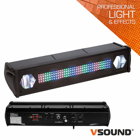 BARRA DE LEDS C/ 2 STROBE RGB VSOUND