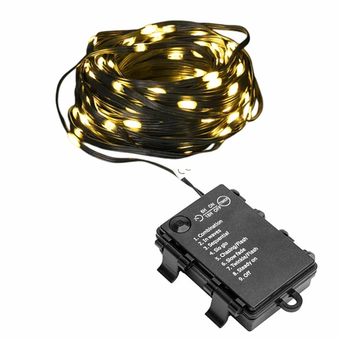 Luzes de Natal 150 LED 3000K 3xAA 15m IP44