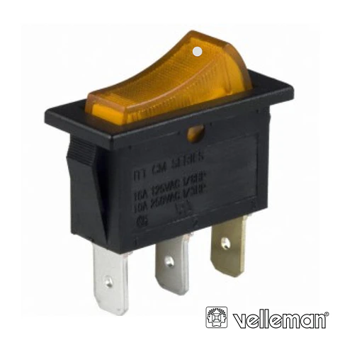 INTERRUPTOR BASCULANTE C/ LUZ 10A-250V SPST ON-OFF VELLEMAN