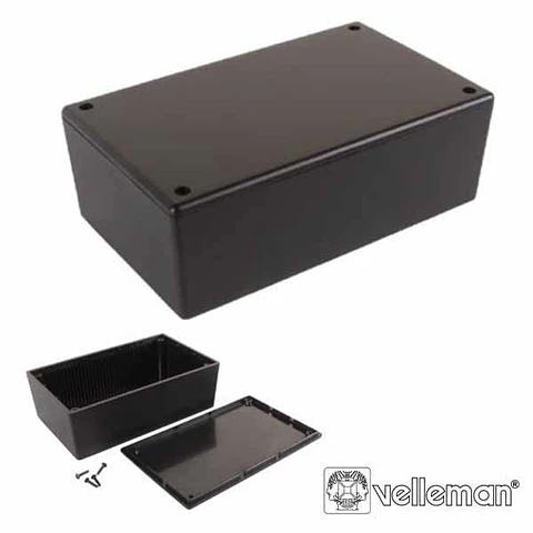 CAIXA DE PLÁSTICO PRETA 160x95x55MM