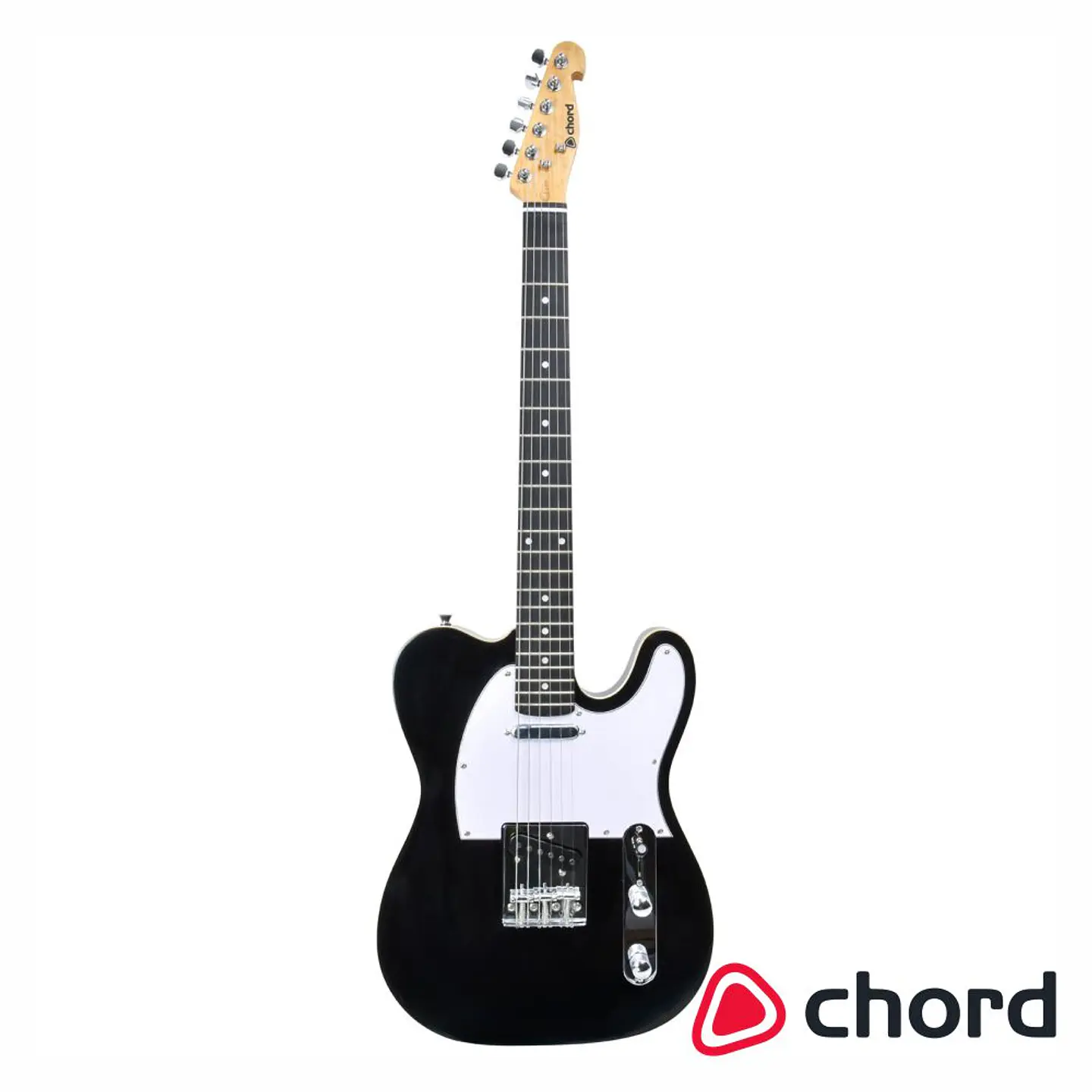 Guitarra Elétrica 2 Pickups Single Coil Preto CHORD 1