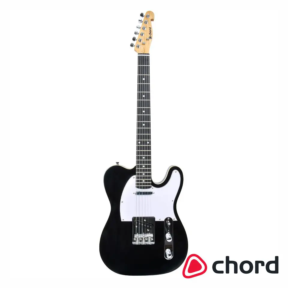 Guitarra Elétrica 2 Pickups Single Coil Preto CHORD 1