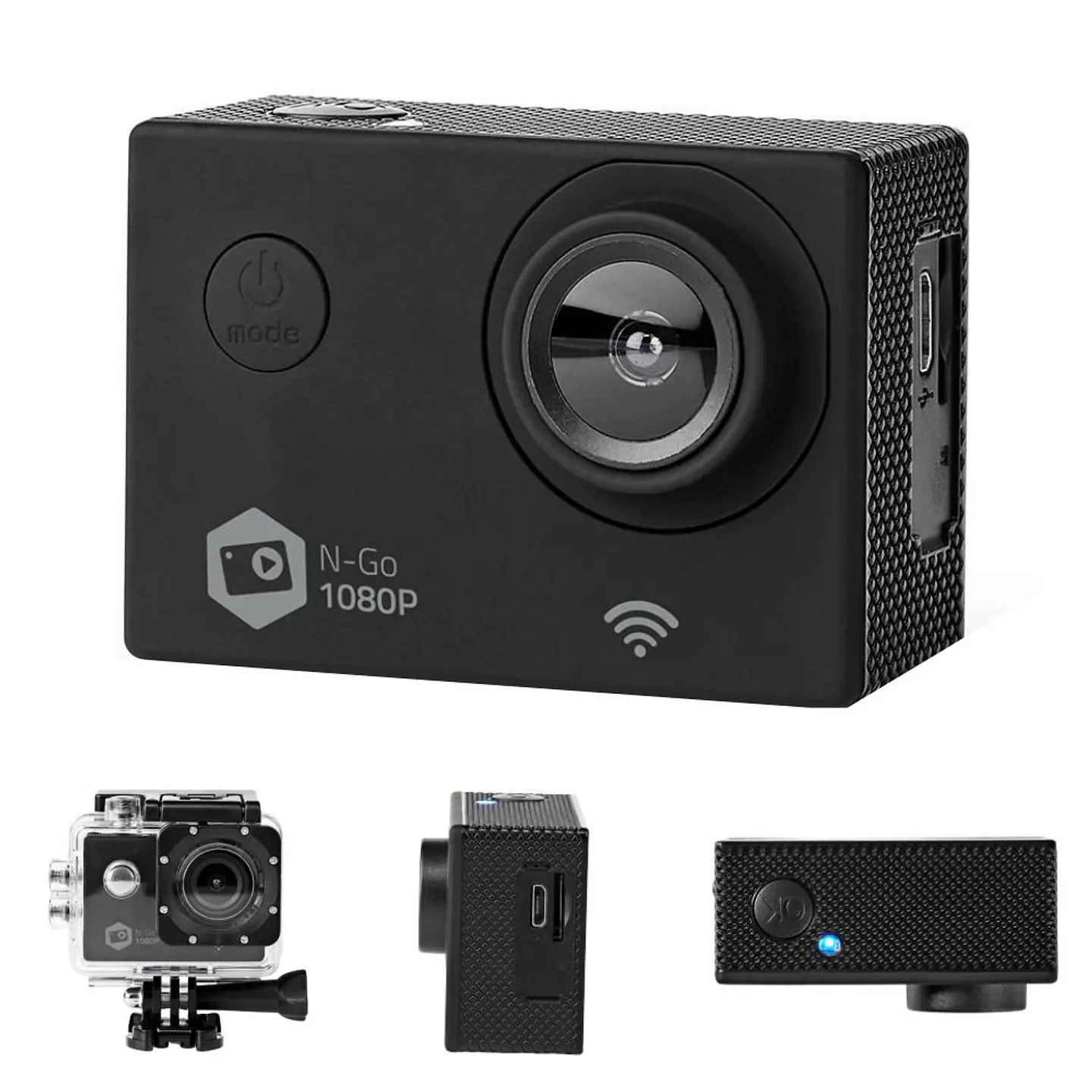 Câmara De Ação Full HD 1080p Wi-Fi À Prova De Água NEDIS 1