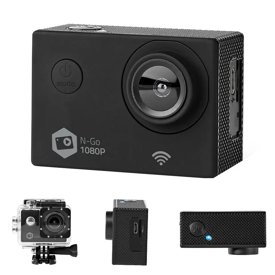Câmara De Ação Full HD 1080p Wi-Fi À Prova De Água NEDIS 1