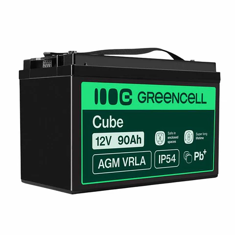 Bateria Chumbo Gel AGM 12V 90A GREEN CELL