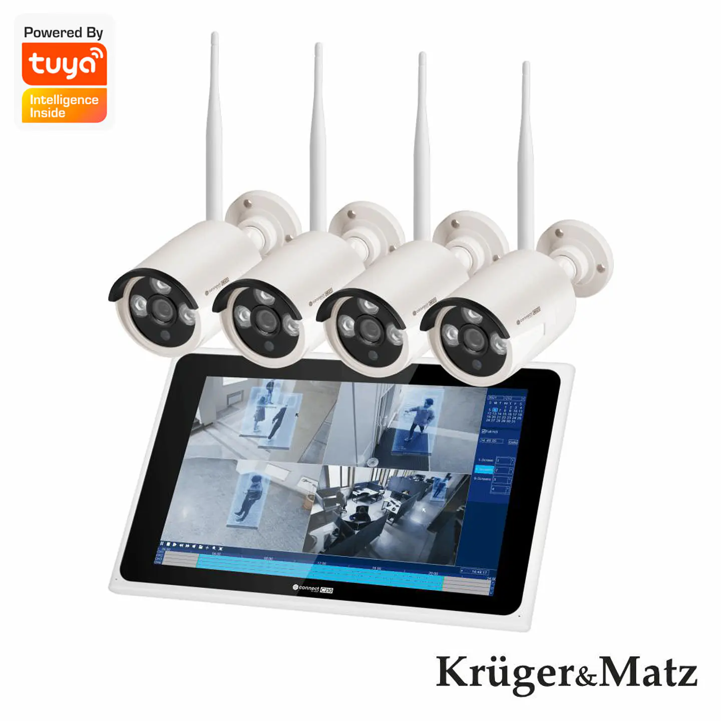 Pack Vigilância 4 Câmaras IP66 C/ LCD 10.1