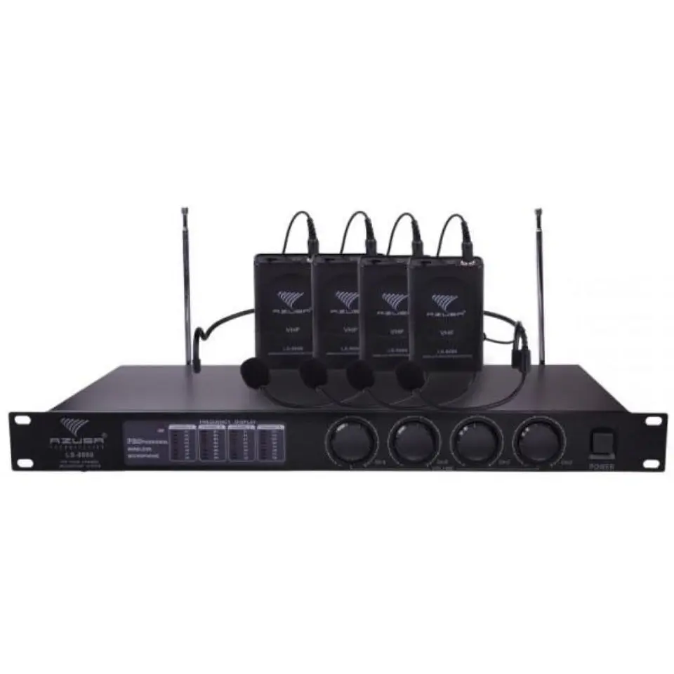 Central 4 Microfones S/ Fios Vhf 1