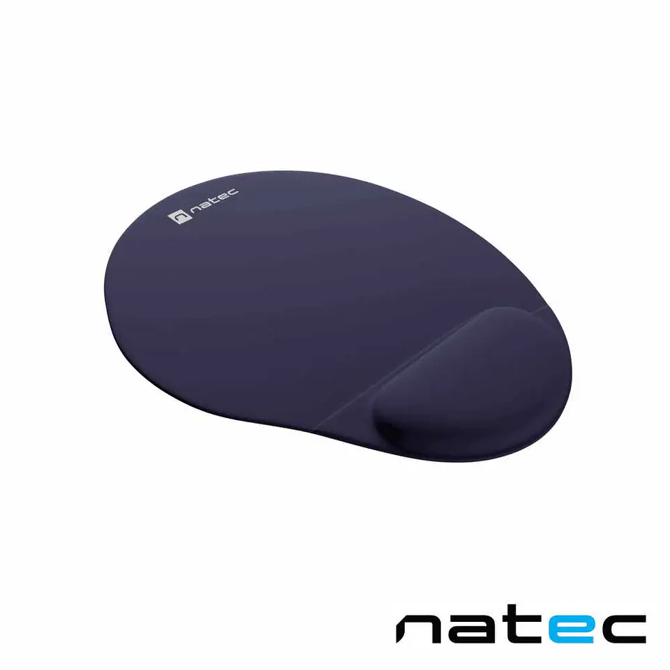 Tapete De Rato Ergonómico MARMOT C/ Apoio Em Gel Azul NATEC 1