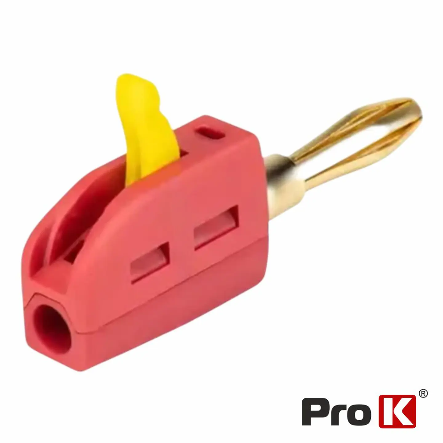 Ficha Banana de 4mm Com Patilha de Pressão 32A PROK 1