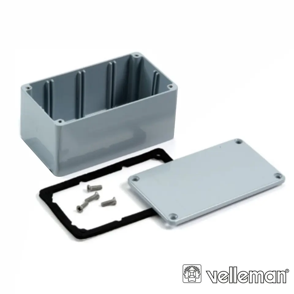 CAIXA SELADA ABS CINZA ESCURO 171x121x80MM 1