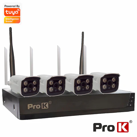 Pack Vigilância 4 Câmaras IP66 NVR WIFI PROK