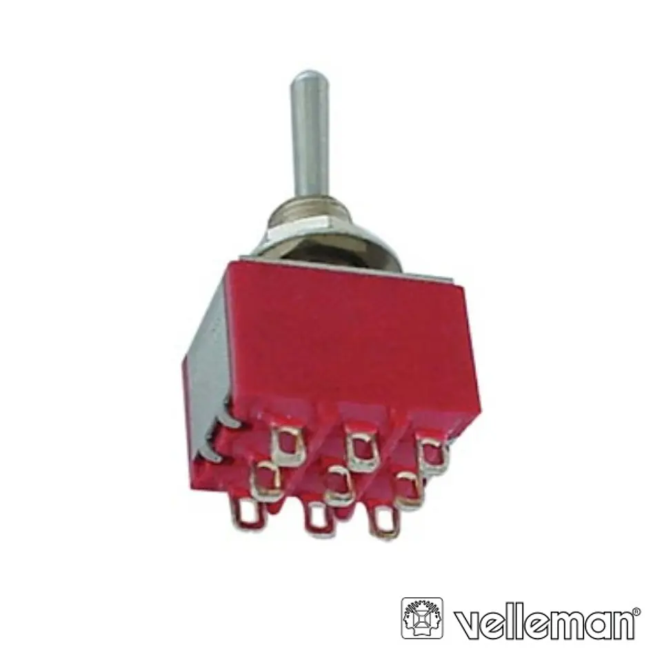 COMUTADOR ALAVANCA 3PDT VERTICAL ON-ON PAINEL 1