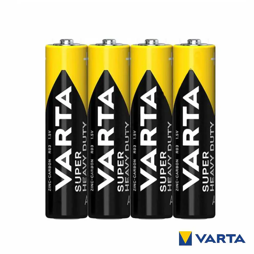 Pilha Zinco-Carvão R03/AAA 1.5V 4x Super Heavy Duty VARTA 1