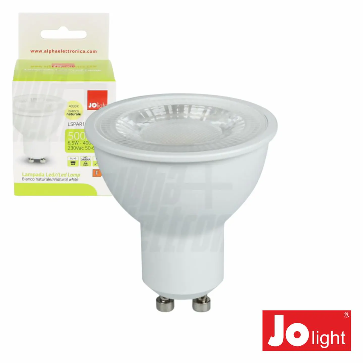 Lâmpada LED GU10 6.5W A60º 230V 4000K 500lm JOLIGHT 1