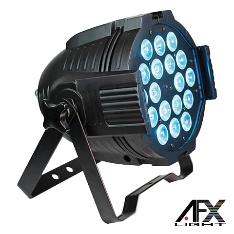 PROJETOR LUZ C/ 18 LEDS 18W RGBAWUV COMANDO DMX AFXLIGHT