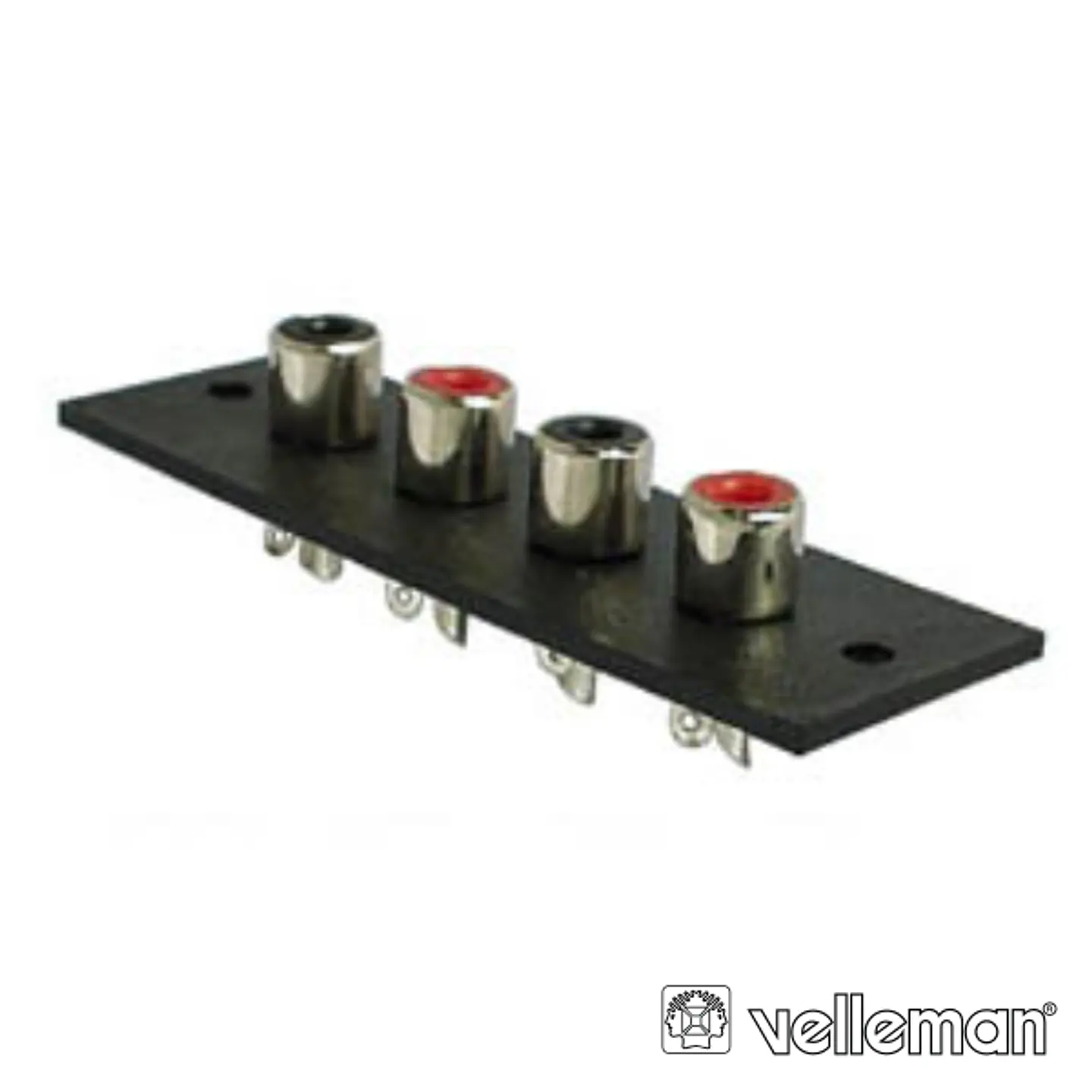 PLACA RCA DE 4 FICHAS FÊMEA VELLEMAN 1