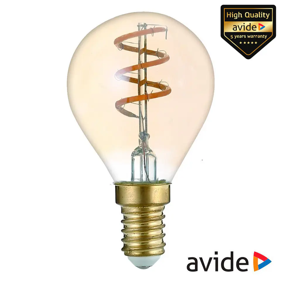 Lâmpada E14 3W Globo 230V Filamento 2700K 180lm AVIDE 1