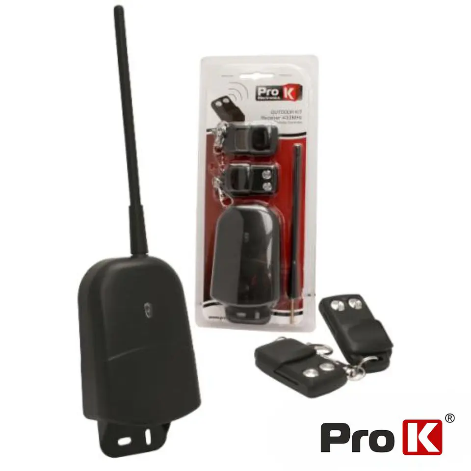 KIT EMISSOR RECEPTOR DE 2 CANAIS E 2 COMANDOS EXTERIOR PROK 1