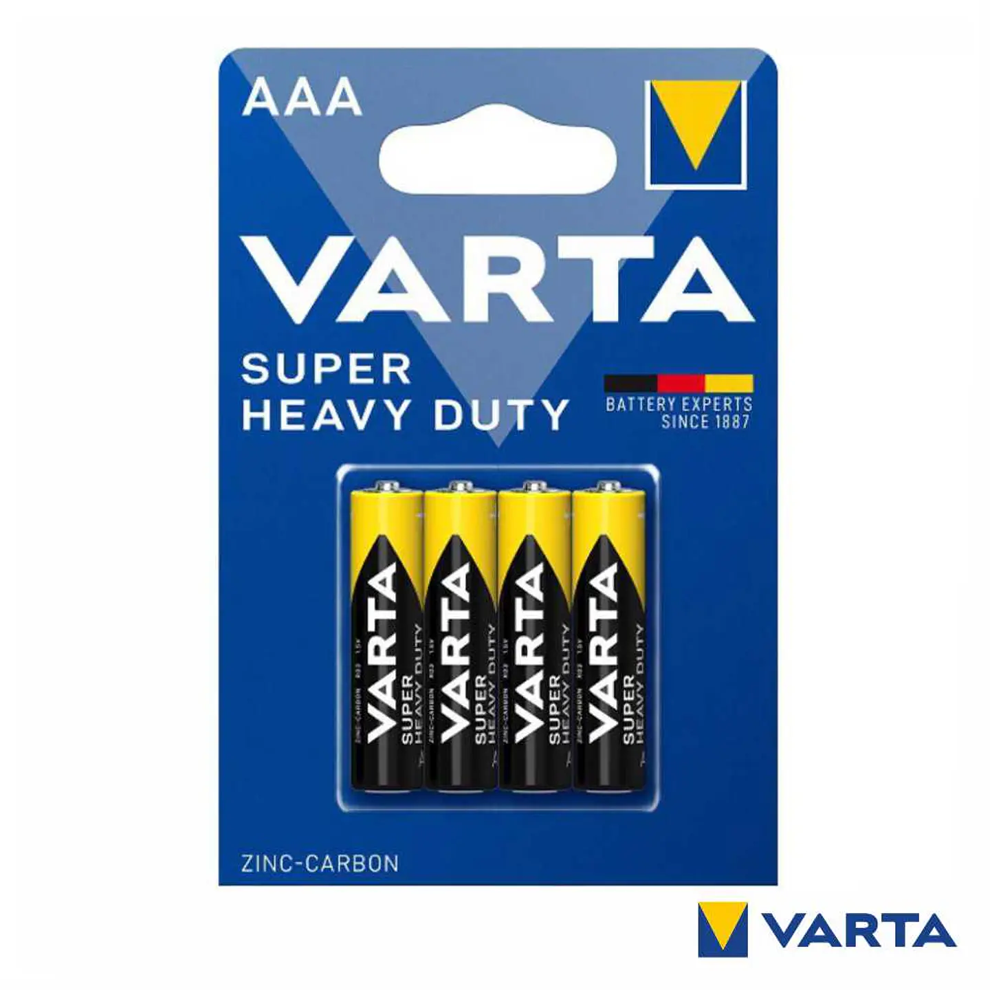 Pilha Zinco-Carvão R03/AAA 1.5V 4x Blister VARTA 1
