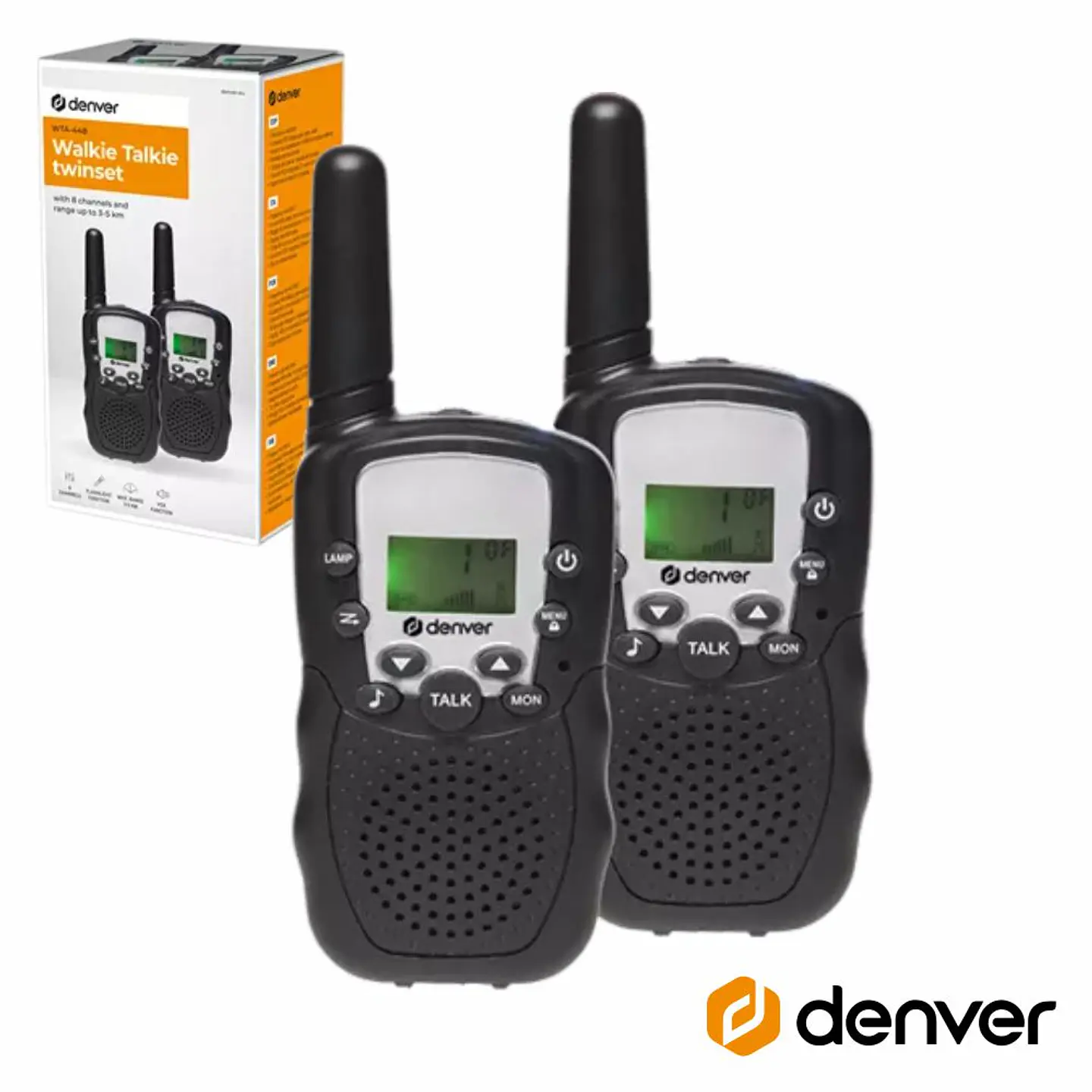 Intercomunicadores S/Fios 8 Canais 5km DENVER 1