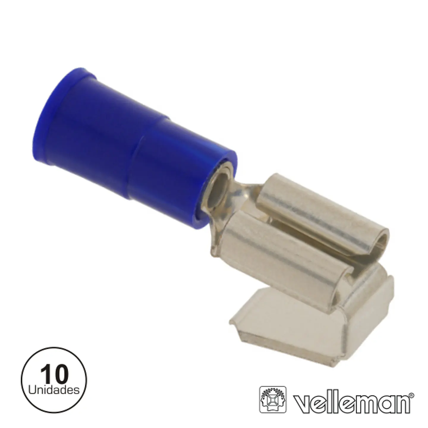 CONJUNTO DE 10 TERMINAIS AZUIS 6.35MM 1