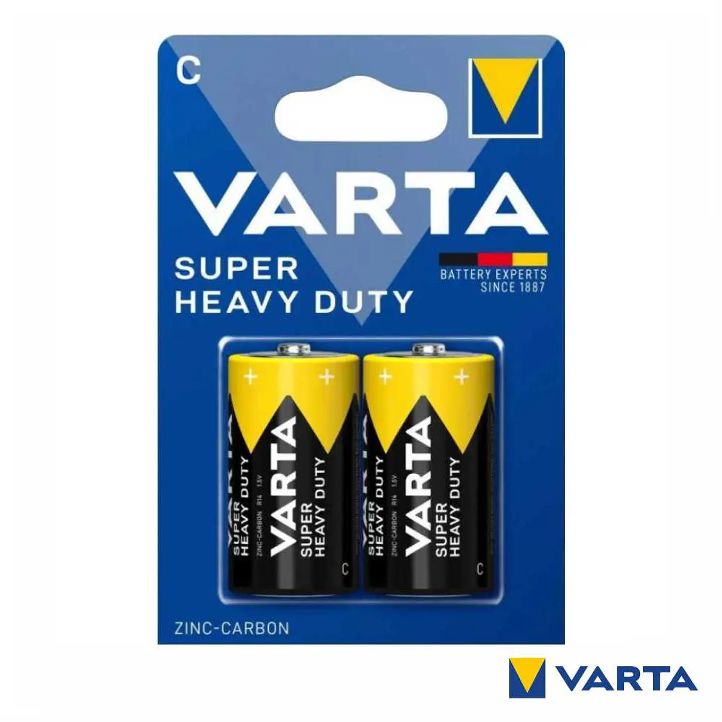 Pilha Zinco-Carvão Superlife R14/C 1.5V 2x Blister VARTA 1