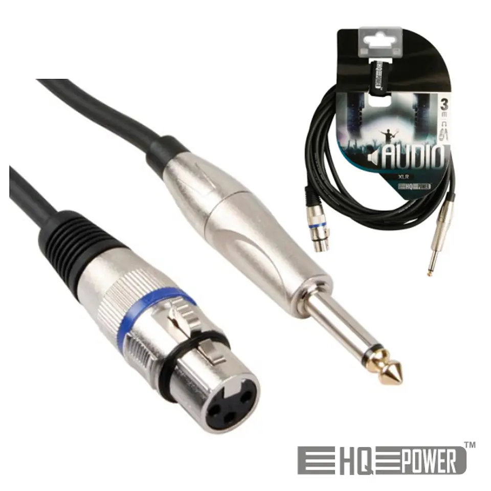 CABO XLR 3P FÊMEA / JACK 6.35MM MACHO 3M MN HQ POWER 1