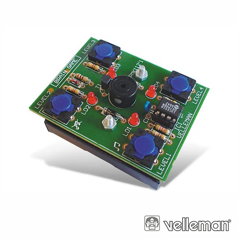 KIT TESTE DE REFLEXOS 4 BOTÕES E LEDS VELLEMAN